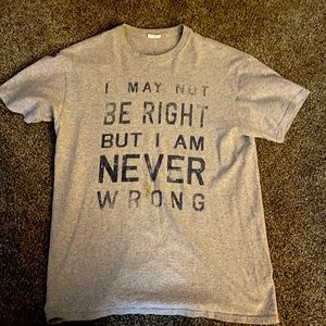 Grey T-shirt blue lettering Men’s M